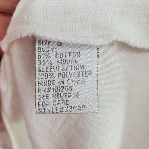 Soft Surroundings Women's White Wrap Top Sheer Bell Sleeves Size Small - Picture 5 of 6